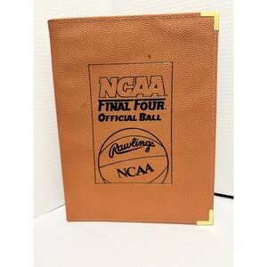 Rawlings NCAA Final Four Basketball Texture Folio Notepad Holder Coach Gift VTG